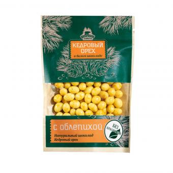 Terr.Taigi pine nuts in white chocolate with sea buckthorn, 80 g