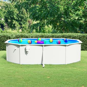 Swimming Pool mit Stahlwand Schwimmbad Schwimmbecken