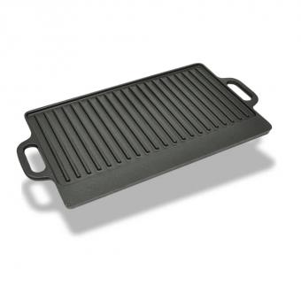 Cast iron reversible grill plate 50x23 cm