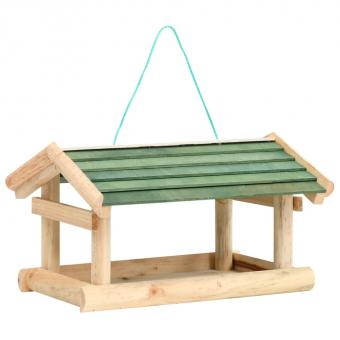 Vogelfutterhaus Massivholz 35x29,5x21 cm