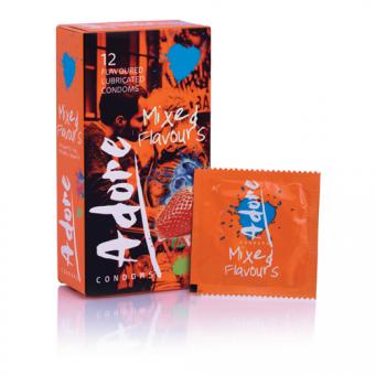 Adore condoms with flavor - 12 condoms