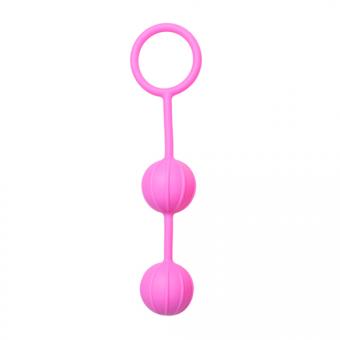 Love balls with vertical ripples in pink