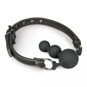 Ball gag with silicone balls