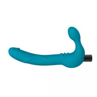 Temptasia - Luna Vibrating Strapless Strap-On - Turquoise