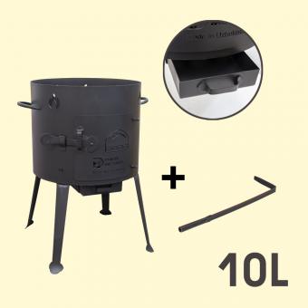 Fire oven for Kasan 10 L, steel 2 mm, (Ø 358 mm, 570 mm)