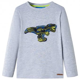 Kinder-Langarmshirt Grau Melange 104