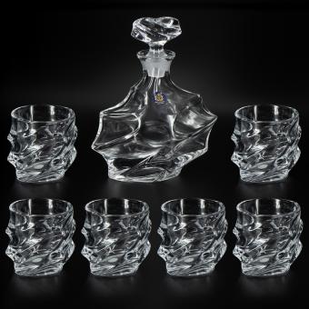 Whisky set carafe, 800 ml + 6 whisky glasses, 300 ml