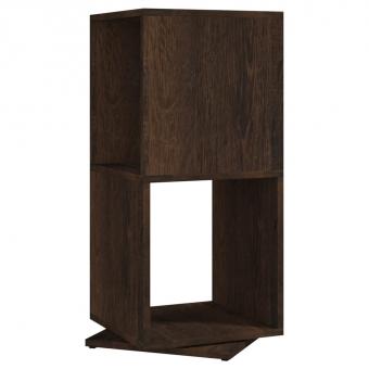 Smoked oak hinged shelf 34.5x34.5x75.5 cm Wood-based material