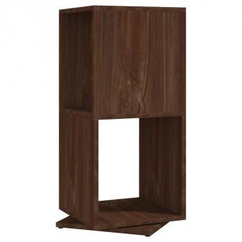 Swivel shelf Brown oak look 34.5x34.5x75.5 cm Wood-based material