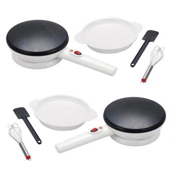 SET 2x BEM Kabelloser Pfannkuchen Maker, perfekte Crepes in nur ca. 30 Sekunden