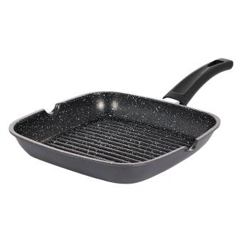 Grill Pan with Marble Coating 24cm Black