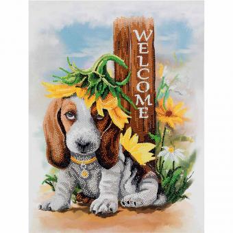 FREYA Set: Diamond Painting "Welcome" Diamond Embroidery (40 x 30 cm)