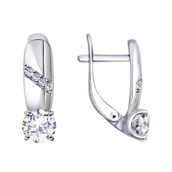 Sokolov earrings 925 silver with cubic zirconia