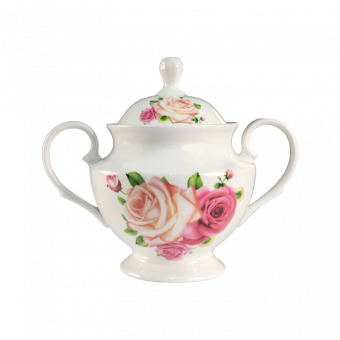 EG Porcelain sugar bowl roses, 350 ml