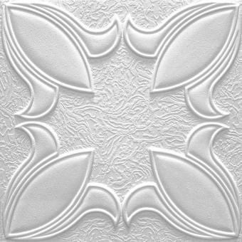 Marbet ceiling tiles Irys white, 50x50 cm