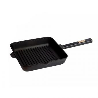 BriZoll grill pan square 28x28 cm made of high-quality cast iron