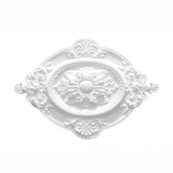 Marbet ceiling rosettes of styrofoam white, patterned