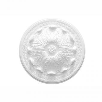 Marbet ceiling rosettes of styrofoam white, patterned