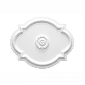 Marbet ceiling rosettes of styrofoam white, patterned