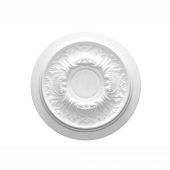 Marbet ceiling rosettes of styrofoam white, patterned