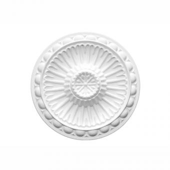 Marbet ceiling rosettes of styrofoam white, patterned