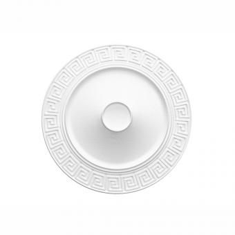 Marbet ceiling rosettes of styrofoam white, patterned