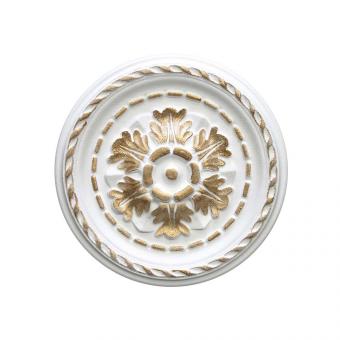 Marbet ceiling rosettes of styrofoam gold color, patterned