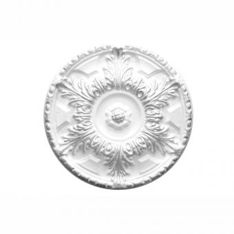 Marbet ceiling rosettes of styrofoam silver, patterned