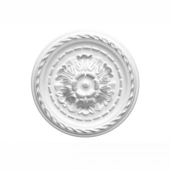 Marbet ceiling rosettes of styrofoam silver, patterned