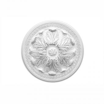 Marbet ceiling rosettes of styrofoam silver, patterned