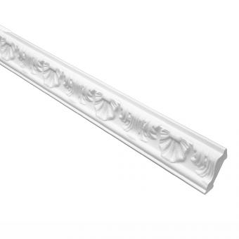 Marbet stucco strip B-04 white patterned, 46 x 46 mm