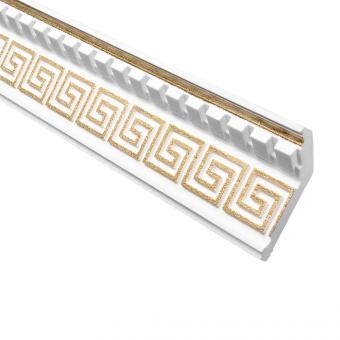 Marbet stucco molding B-25 gold patterned, 37 x 100 mm