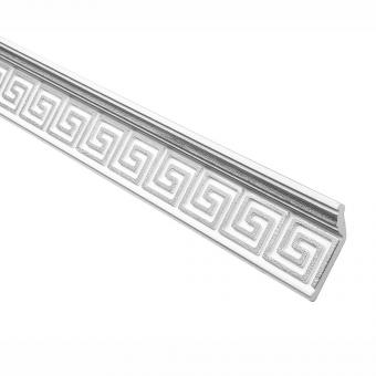 Marbet stucco strip B-21 silver patterned, 28 x 73 mm