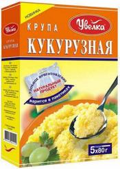 Uvelka corn grits in a cooking bag, 5x80g