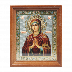 Icon "Umigtschenie zliech Serdez" wooden frame, double embossing, 11 x 13 cm