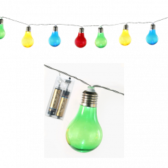 Light chain bulb 16 LEDs, multicolor, 2 m