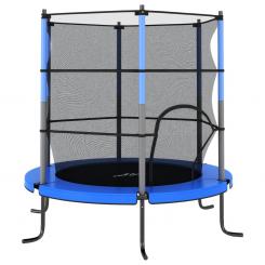 Trampolin mit Sicherheitsnetz Rund 140x160cm Gartentrampolin Blau/Rosa