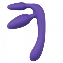 Triple strap-on dildo in purple