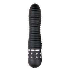 EasyToys Mini-Vibrator geriffelt in Schwarz