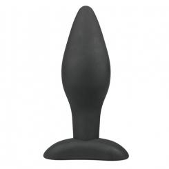 Large black silicone anal plug