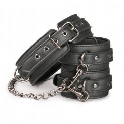 Leather collar with ankle cuffs