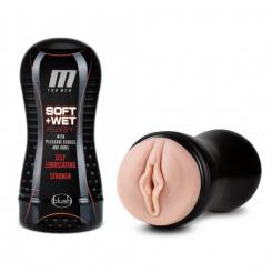 M for Men - Soft and Wet - Muschi mit Lustrippen und Lustkugeln - Selbstbefeuchtend