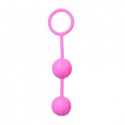 Love balls with vertical ripples in pink