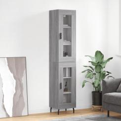 Highboard Gray Sonoma 34.5x34x180 cm Wood-based material