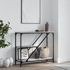 Console table gray Sonoma 88.5x30x75 cm wood-based material