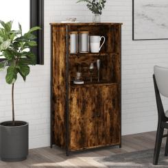 Highboard Smoked oak tall unit 62x36x121.5 cm Wood-based material