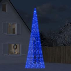 LED-Weihnachtsbaum für Fahnenmast 1534 LEDs Blau 500 cm