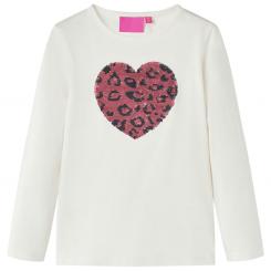 Kinder-Langarmshirt Ecru 128