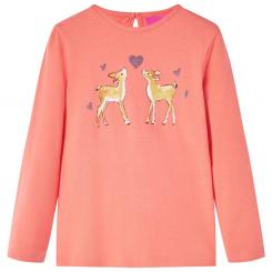 Kinder-Langarmshirt Korallenrosa 104