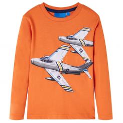 Kinder-Langarmshirt Dunkelorange 116